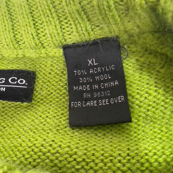 Enyce Wool Blend Sweater Men’s XL Tall Harry Styles‎ Argyle Green Orange Gray - Picture 7 of 11